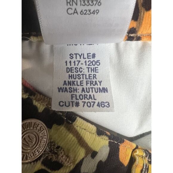Mother The Hustler High-Rise Corduroy Pants Autumn Floral Size 33 - Picture 12 of 12
